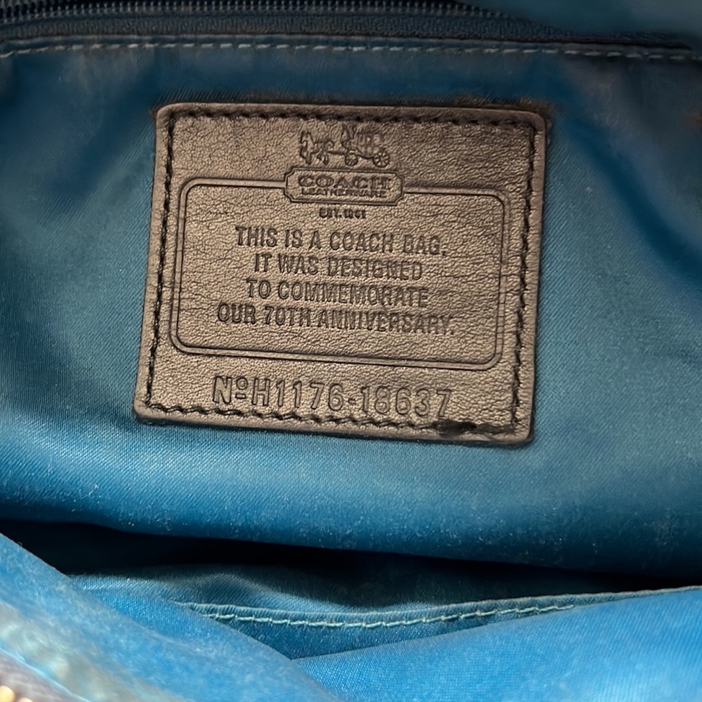Coach Madison Lindsey black quilted 70th anniversary bag - Picture 7 of 11